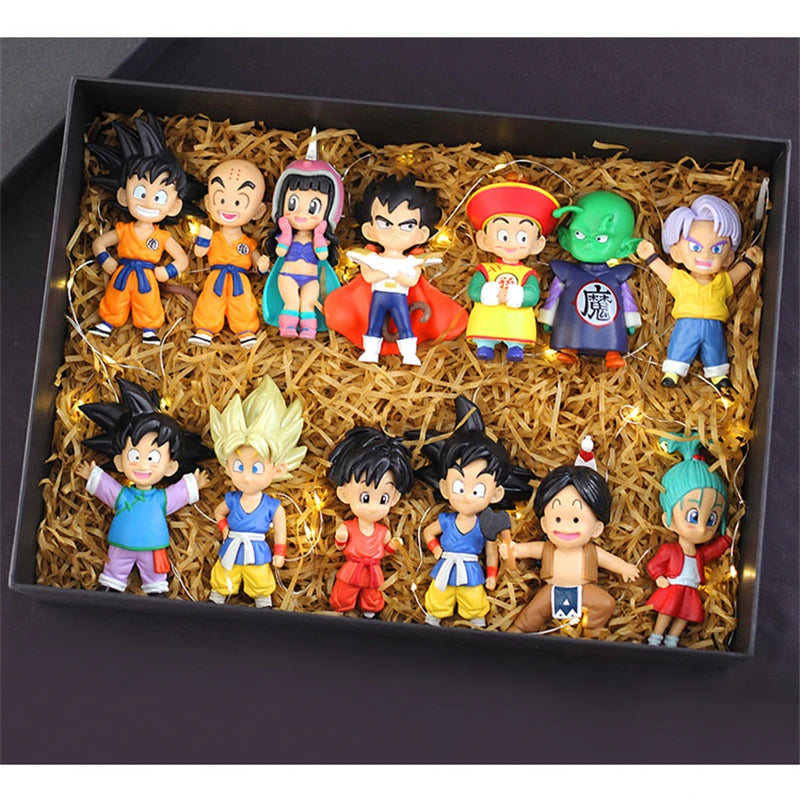 Dragon Ball Z Super Saiyan Son Goku & Friends Collectible Action Figure Set - Includes Son Gohan, Vegeta, Broly, Piccolo, and Majin Buu