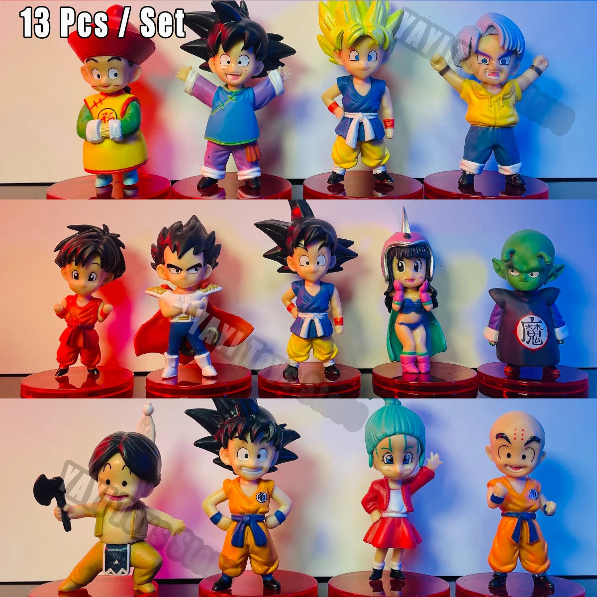 Dragon Ball Z Super Saiyan Son Goku & Friends Collectible Action Figure Set - Includes Son Gohan, Vegeta, Broly, Piccolo, and Majin Buu