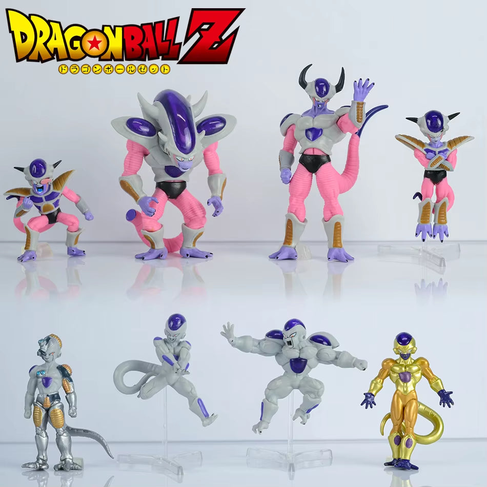 8-Piece Dragon Ball Z Figurine Set - King Cold and Frieza PVC Action Figures for Collectors and Kids' Gifts