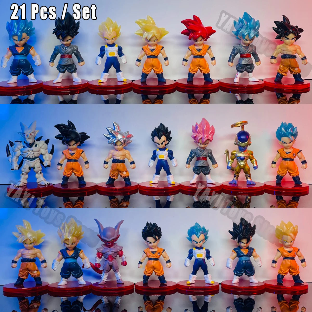 Dragon Ball Z Super Saiyan Son Goku & Friends Collectible Action Figure Set - Includes Son Gohan, Vegeta, Broly, Piccolo, and Majin Buu