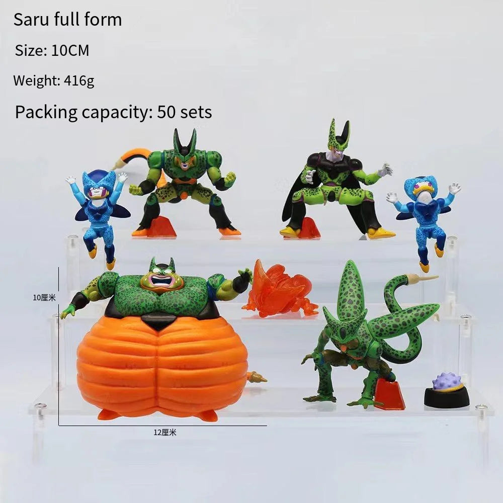 8-Piece Set of Dragon Ball Z Cell Ultimate Shape Super Saiyan Action Figures - PVC Collectible Models for Children’s Gifts