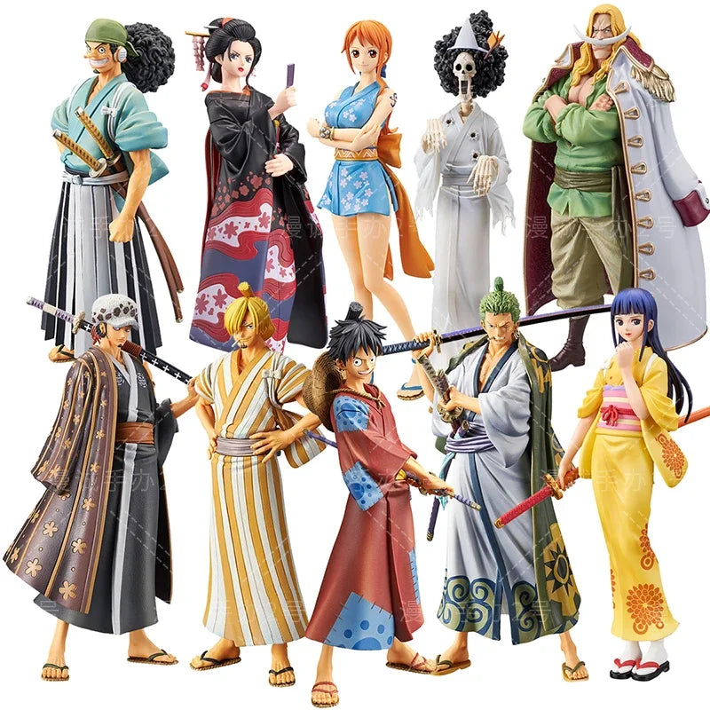 18cm One Piece Anime Action Figures - Luffy, Zoro, Chopper, Nami Collectible Models from the Land of Wano - Ideal Gift for Kids