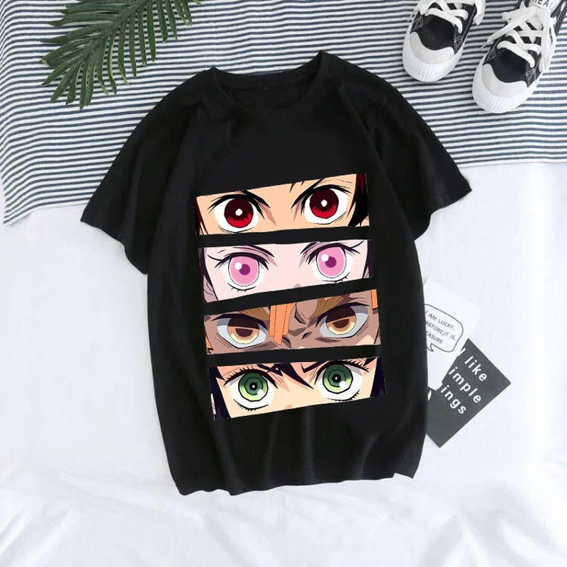 Women's Graphic T-Shirt - Demon Slayer Anime Series featuring Tanjirou Kamado and Nezuko Kimetsu No Yaiba - Unisex Design