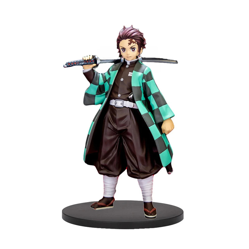 "Anime Demon Slayer Action Figures Collection: Kamado Tanjirou, Nezuko, Zenitsu, and Inosuke Models"