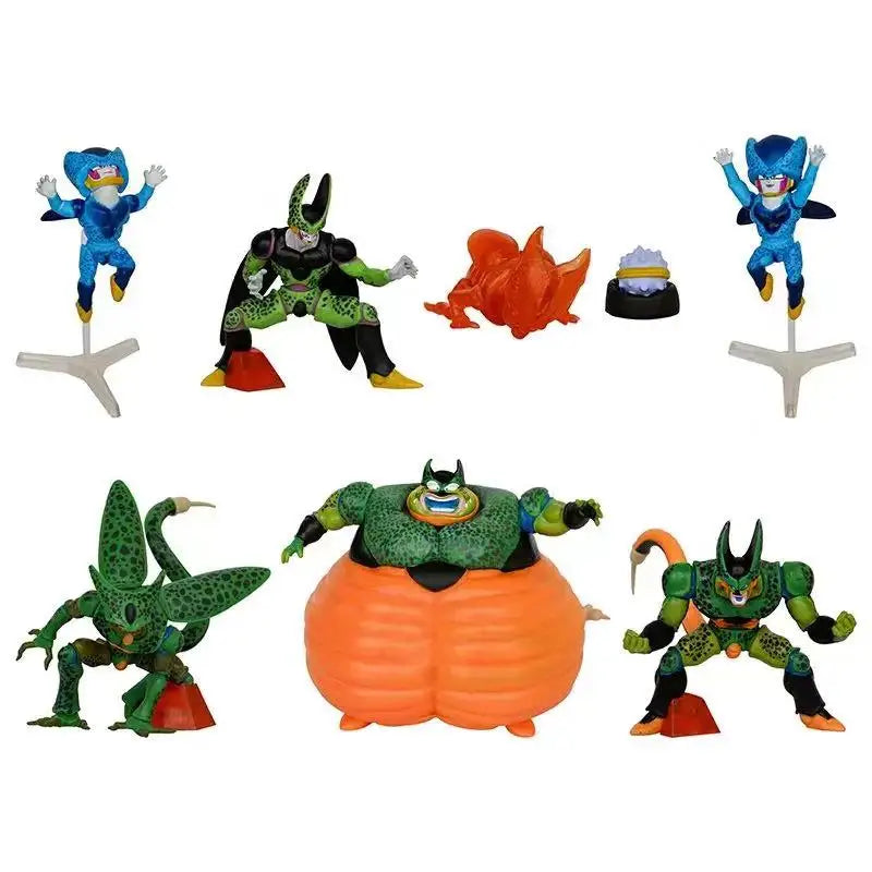 8-Piece Set of Dragon Ball Z Cell Ultimate Shape Super Saiyan Action Figures - PVC Collectible Models for Children’s Gifts