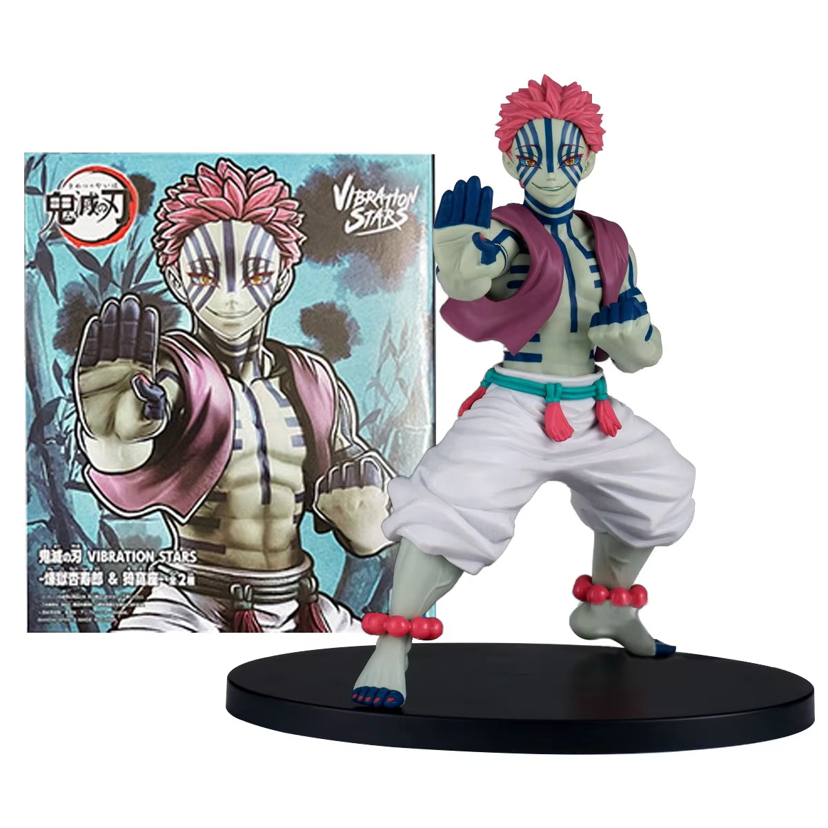 20CM Demon Slayer Juuni Kitsuki Akaza Battle Figure - PVC Collectible Toy and Decorative Box Set