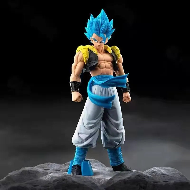 31CM Super Saiyan Blue Gogeta PVC Action Figure - Anime Dragon Ball Z Model Toy for Desktop Decoration and Children's Birthday Gift