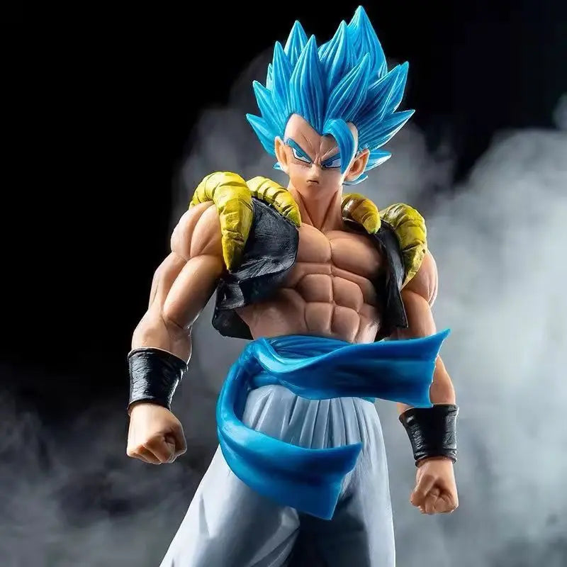 31CM Super Saiyan Blue Gogeta PVC Action Figure - Anime Dragon Ball Z Model Toy for Desktop Decoration and Children's Birthday Gift