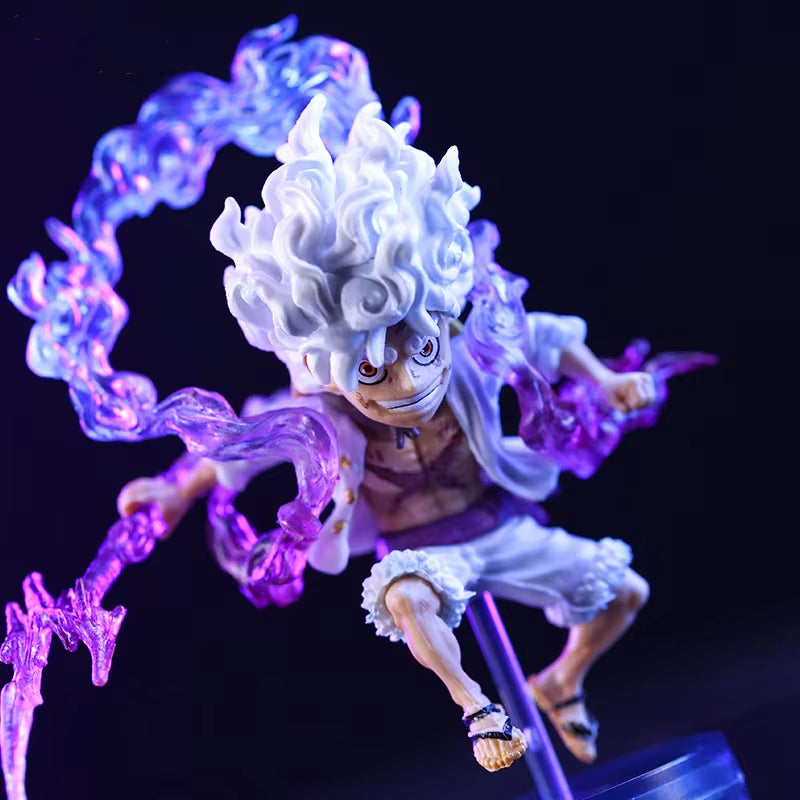 10cm Mini One Piece Luffy Gear 5 Action Figure - Sun God Nika Statue PVC Model Doll - Collectible Anime Figurine for Kids and Collectors