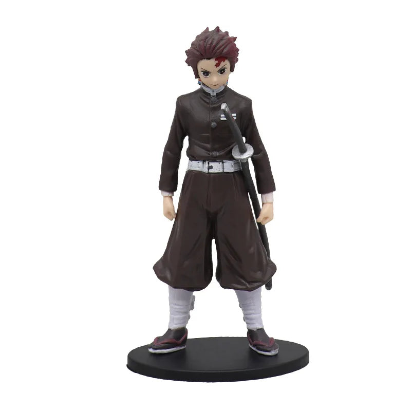 "Anime Demon Slayer Action Figures Collection: Kamado Tanjirou, Nezuko, Zenitsu, and Inosuke Models"