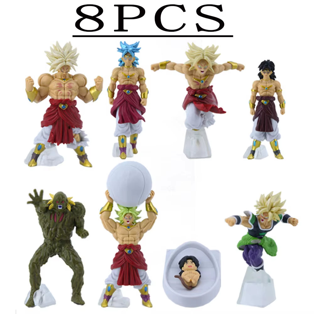 8-Piece Amine Dragon Ball Broly Action Figure Set