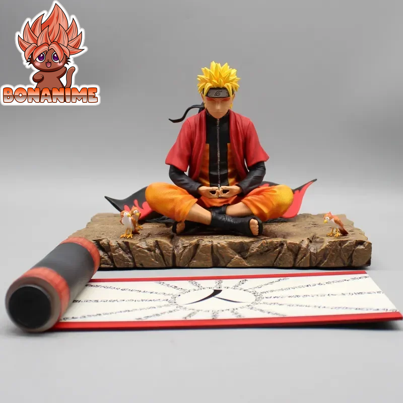 "Uzumaki Naruto Anime Figure - 16cm Meditation Posture Statue for Screen Decor and Collectible Gift"