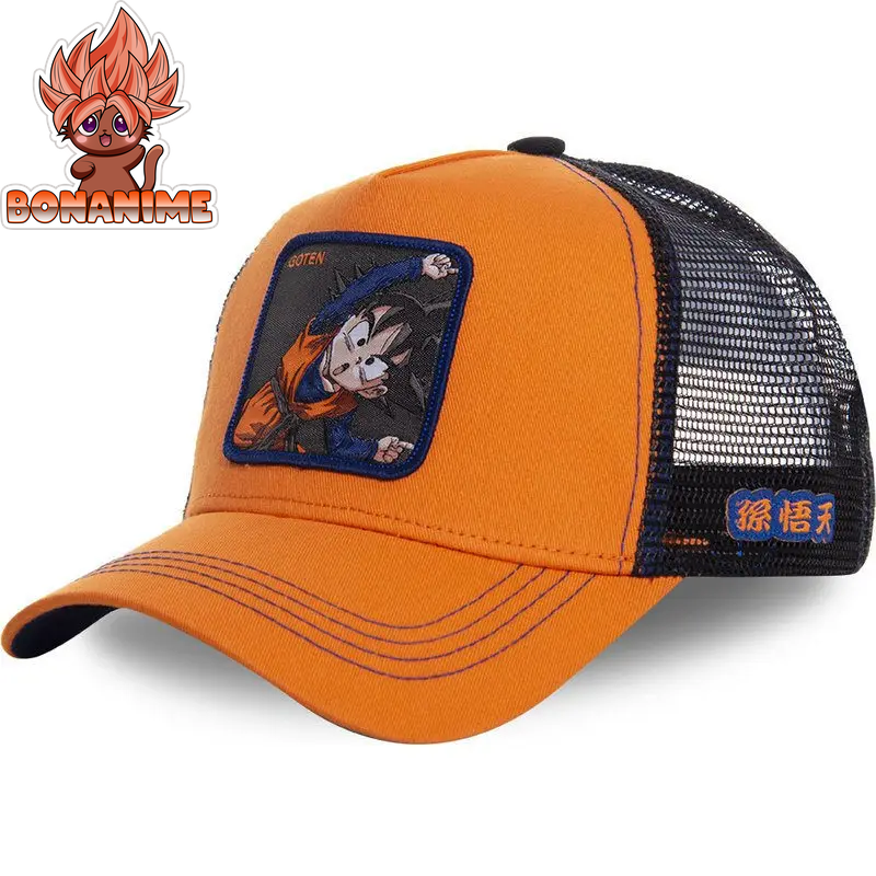 Dragon Ball Z Son Goku Embroidered Adjustable Trucker Cap - Summer Kame House Style Sun Visor