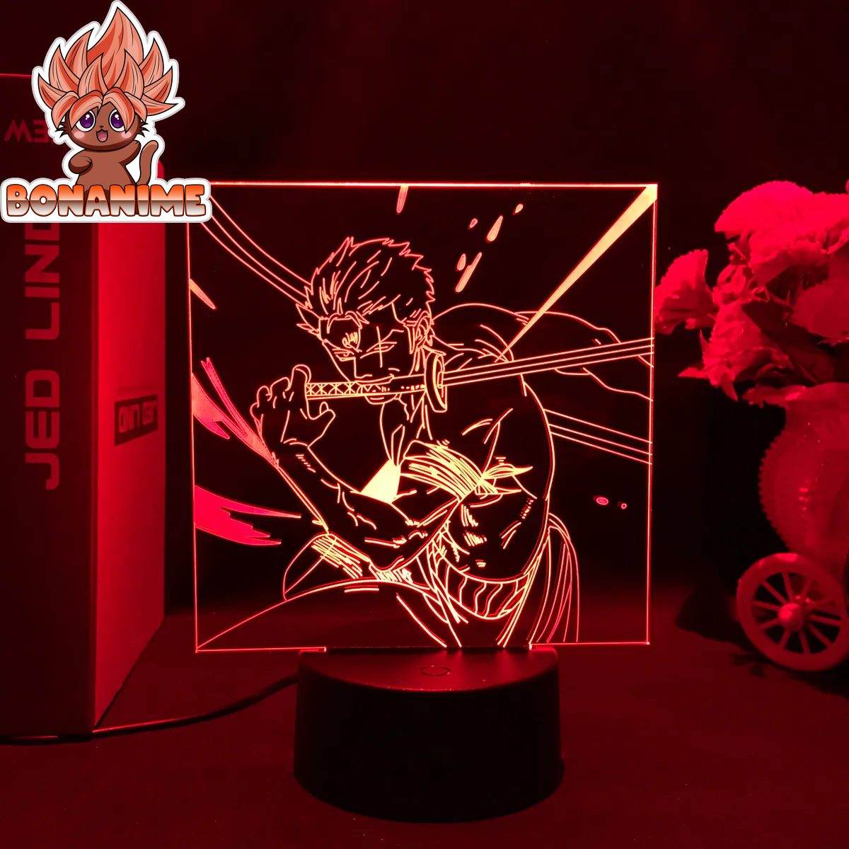 "One Piece Monkey D. Luffy Acrylic LED Nightlight Action Figure - Ideal Birthday Gift for Kids"