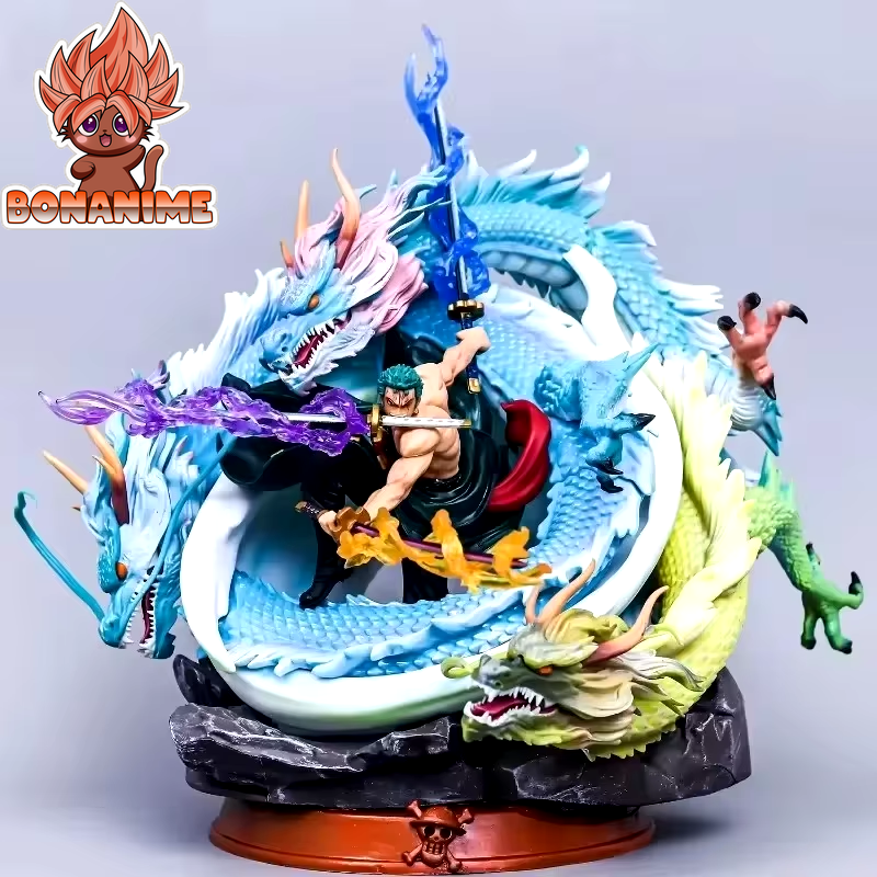 35cm Roronoa Zoro One Piece Animation Figure - Straw Hat Pirates Luffy Model Desktop Decoration Toy for Collectors