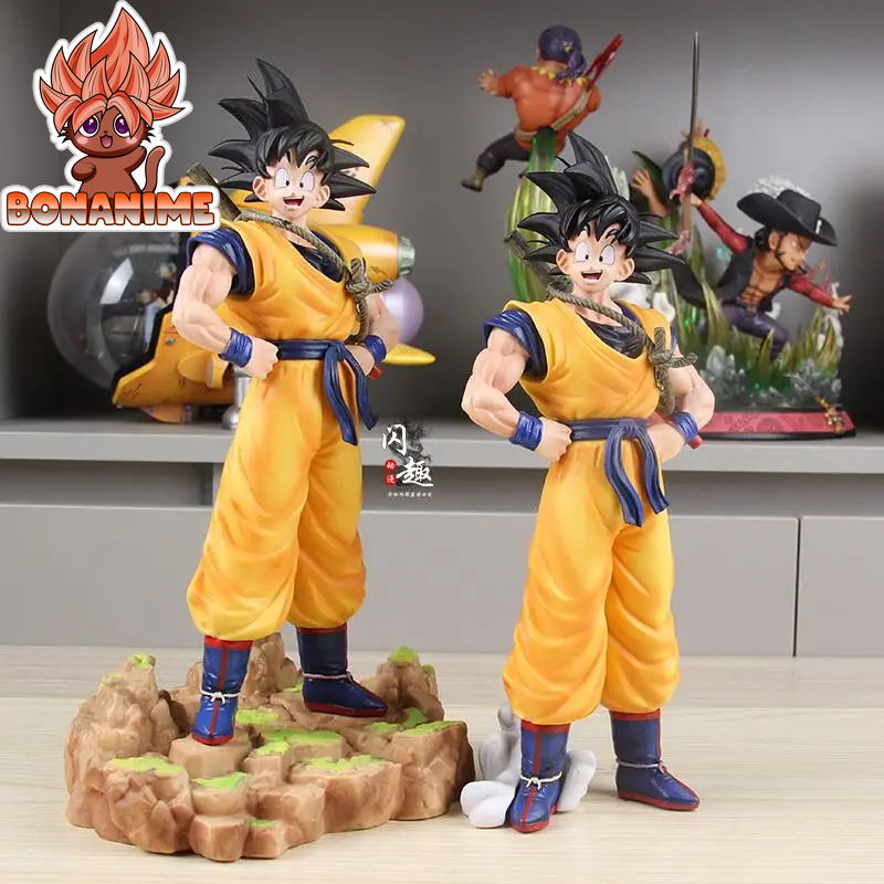 12,5" Dragon Ball Z Sun Goku Super Saiyan Somersault Cloud Collectible Figure - Anime Model Ornament