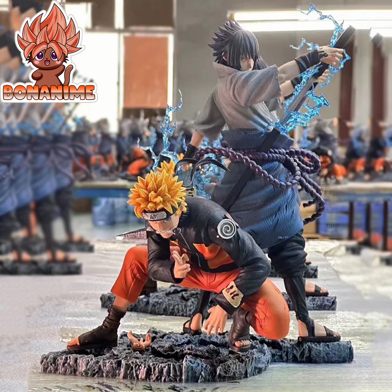 Uzumaki Naruto and Uchiha Sasuke GK Action Figures - PVC Model Collection for Anime Enthusiasts and Collectors, Ideal Birthday Gift