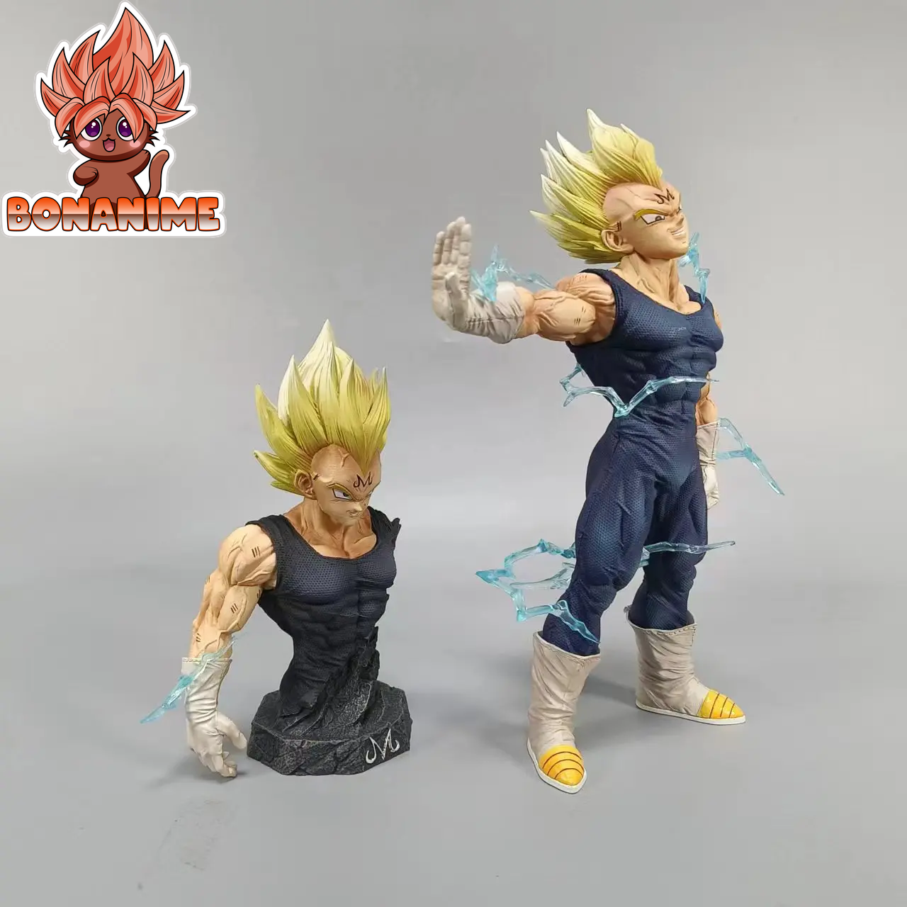 26cm Majin Vegeta PVC Action Figure - Collectible Statue with Replaceable Head - Dragon Ball Z Model Toy