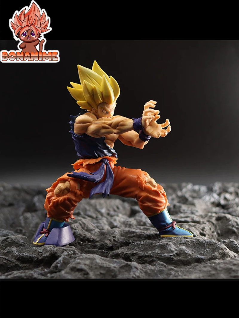 Dragon Ball Z Son Goku Battle Damage Shockwave Anime Figure - PVC Collectible Model Statue