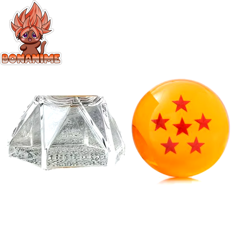 Dragon Ball Z Crystal Ball Collectible Figures - 4.3 to 5.7 cm, 1 to 7 Star with Display Stand - Desktop Decoration Toy