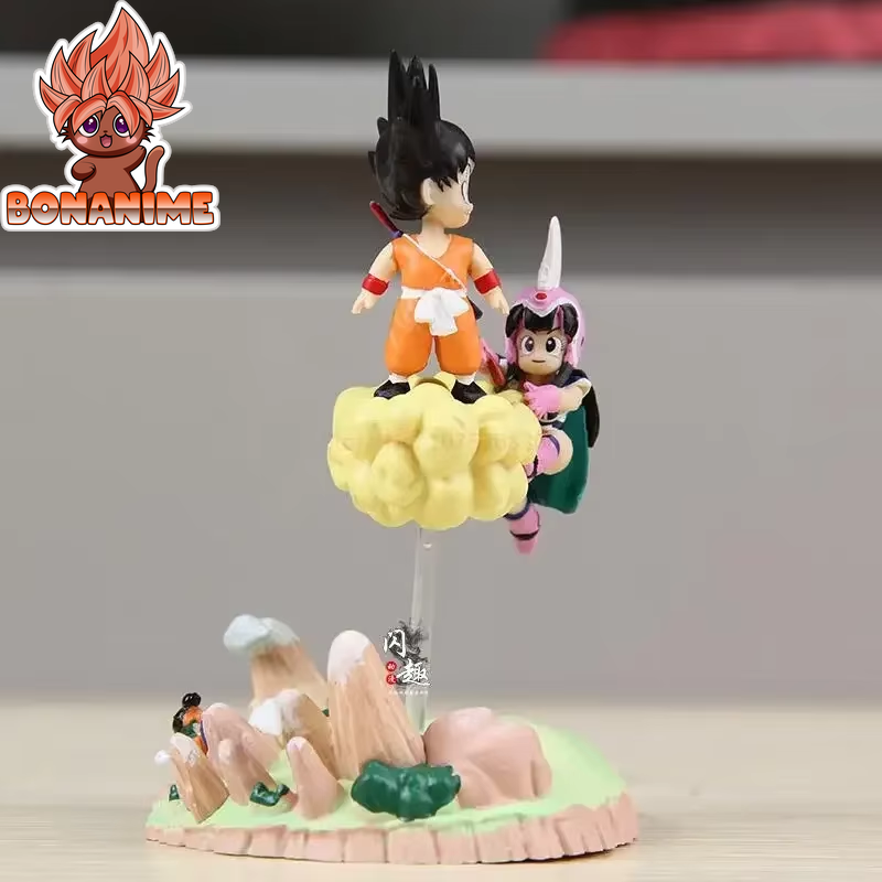 Dragon Ball Z Sun Goku and Chichi Anime Figure with Somersault Cloud Model - Collectible Action Figurine for Kids and Gifts