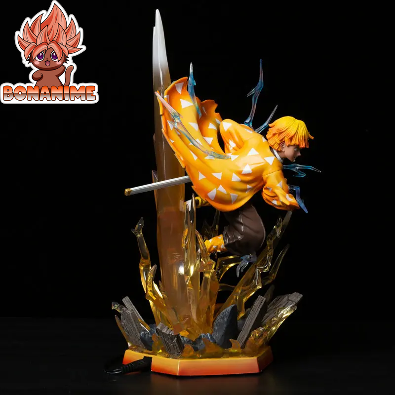 32cm Agatsuma Zenitsu Thunderbolt Flash Light Action Figure - Demon Slayer: Kimetsu No Yaiba - Ideal for Christmas Gifting (No Box)