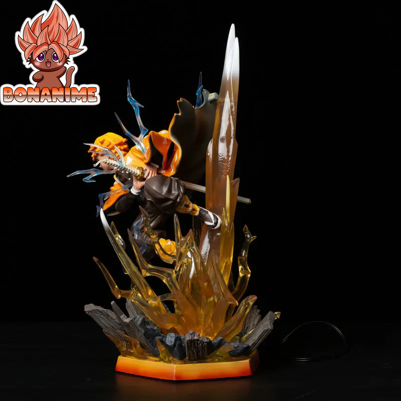 32cm Agatsuma Zenitsu Thunderbolt Flash Light Action Figure - Demon Slayer: Kimetsu No Yaiba - Ideal for Christmas Gifting (No Box)