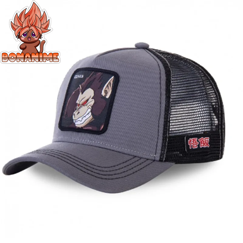 Dragon Ball Z Son Goku Embroidered Adjustable Trucker Cap - Summer Kame House Style Sun Visor