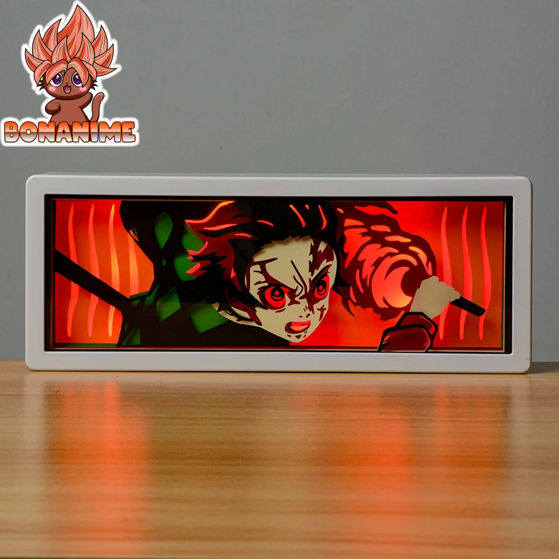 "One Piece 3D Night Light Shadow Box - Laser Cut Paper Lamp for Stylish Room Decor and Parties"