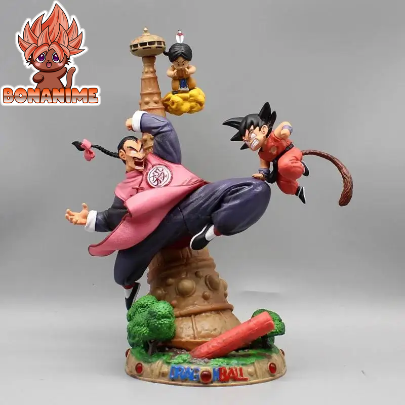 Dragon Ball Z Goku vs. Tao Pai Pai Collectible PVC Action Figures - 28cm Karin Tower Ornament