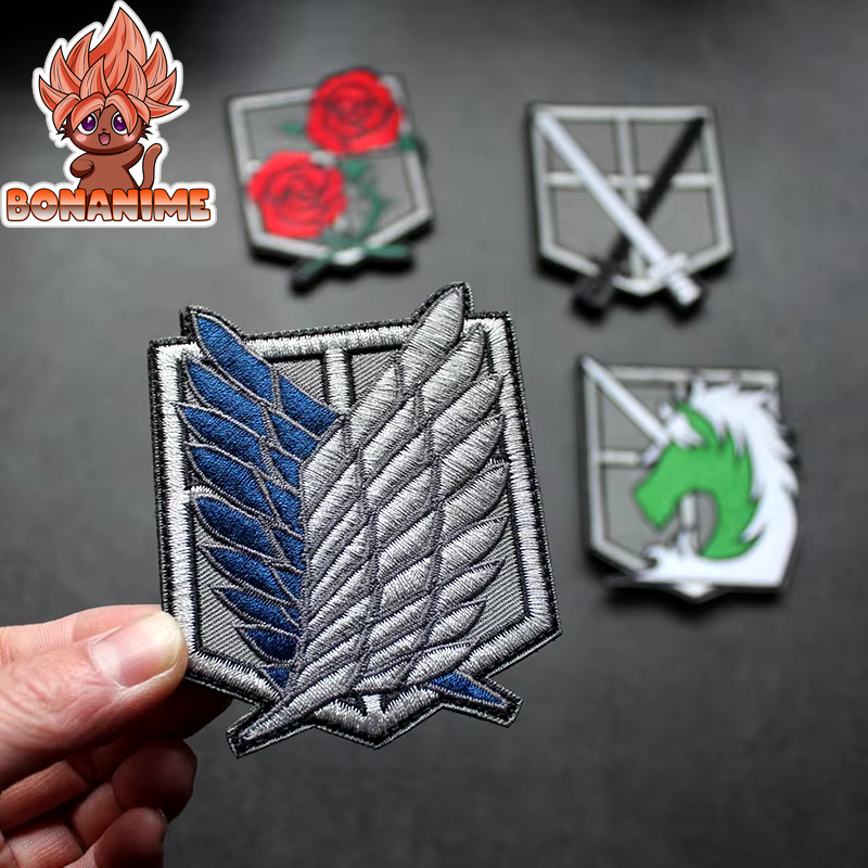 Embroidered Attack on Titan Wings of Liberty Armband Patch - PVC Rubber Tactical Backpack Badge - Anime Collectible Sticker