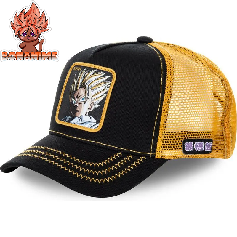 Dragon Ball Z Son Goku Embroidered Adjustable Trucker Cap - Summer Kame House Style Sun Visor