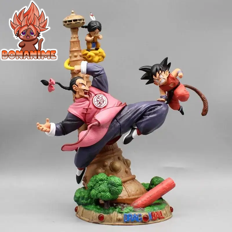 Dragon Ball Z Goku vs. Tao Pai Pai Collectible PVC Action Figures - 28cm Karin Tower Ornament