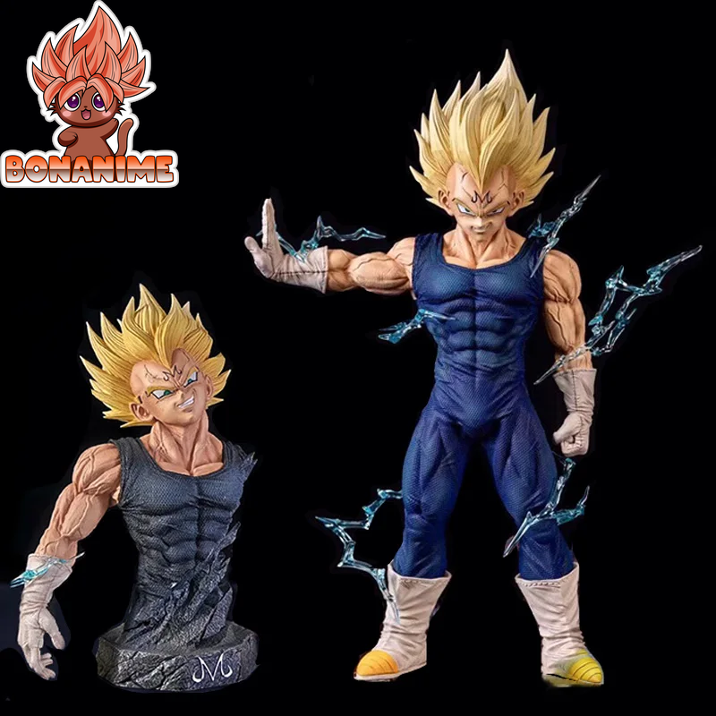 26cm Majin Vegeta PVC Action Figure - Collectible Statue with Replaceable Head - Dragon Ball Z Model Toy