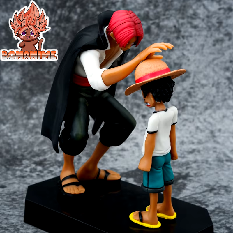 18cm One Piece Anime Figure - Four Emperors Shanks, Straw Hat Luffy, Sabo, Ace, Sanji, and Roronoa Zoro Collectible Figurine