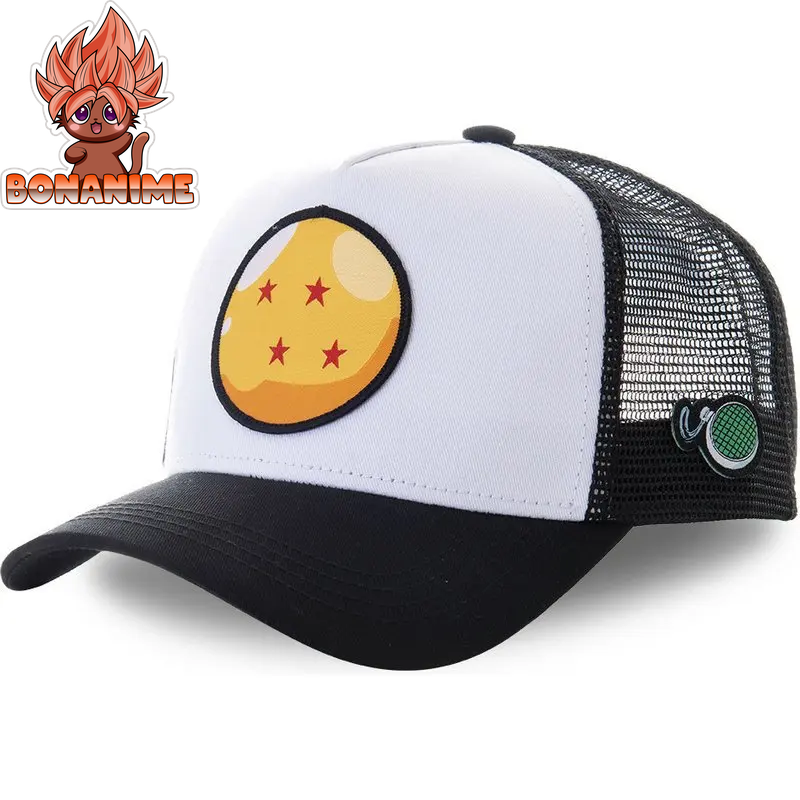 Dragon Ball Z Son Goku Embroidered Adjustable Trucker Cap - Summer Kame House Style Sun Visor