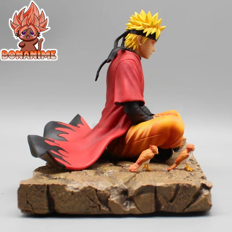 "Uzumaki Naruto Anime Figure - 16cm Meditation Posture Statue for Screen Decor and Collectible Gift"