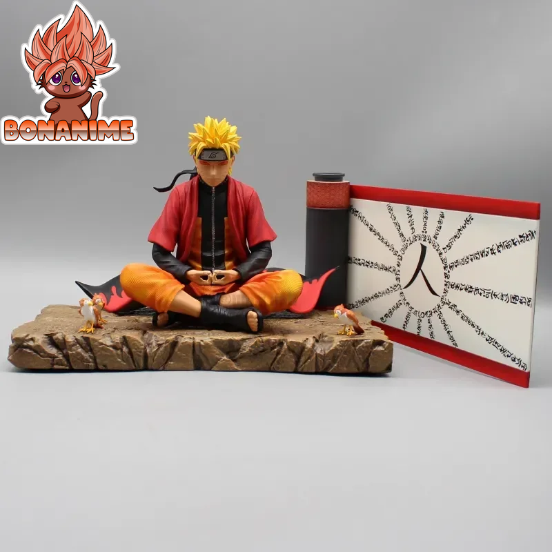 "Uzumaki Naruto Anime Figure - 16cm Meditation Posture Statue for Screen Decor and Collectible Gift"