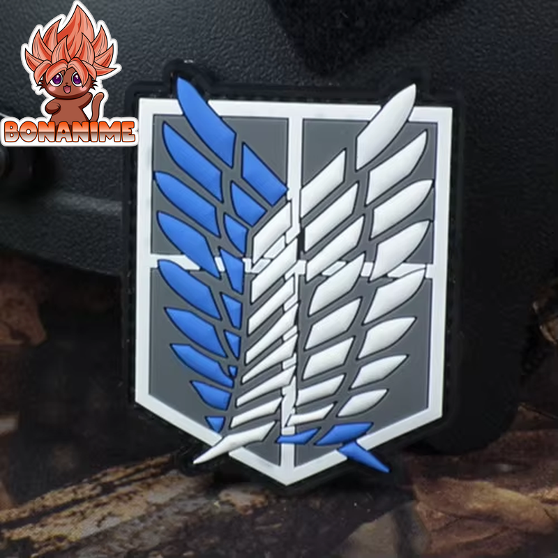 Embroidered Attack on Titan Wings of Liberty Armband Patch - PVC Rubber Tactical Backpack Badge - Anime Collectible Sticker