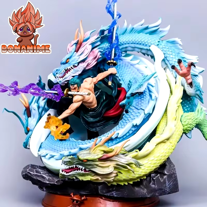 35cm Roronoa Zoro One Piece Animation Figure - Straw Hat Pirates Luffy Model Desktop Decoration Toy for Collectors