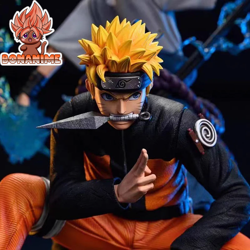 Uzumaki Naruto and Uchiha Sasuke GK Action Figures - PVC Model Collection for Anime Enthusiasts and Collectors, Ideal Birthday Gift