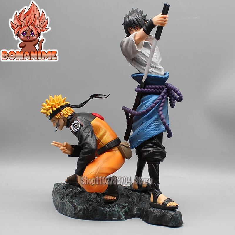 Uzumaki Naruto and Uchiha Sasuke GK Action Figures - PVC Model Collection for Anime Enthusiasts and Collectors, Ideal Birthday Gift