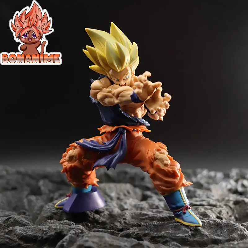 Dragon Ball Z Son Goku Battle Damage Shockwave Anime Figure - PVC Collectible Model Statue