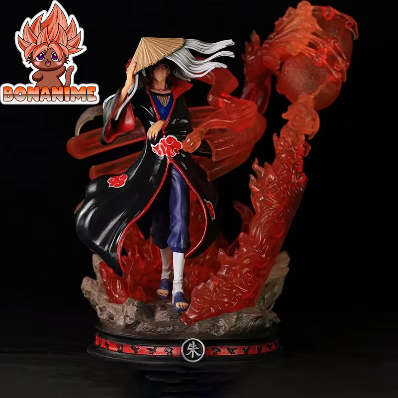 13" Akatsuki Uchiha Itachi PVC Large Statue - Naruto Animation Collectible with LED Light Feature