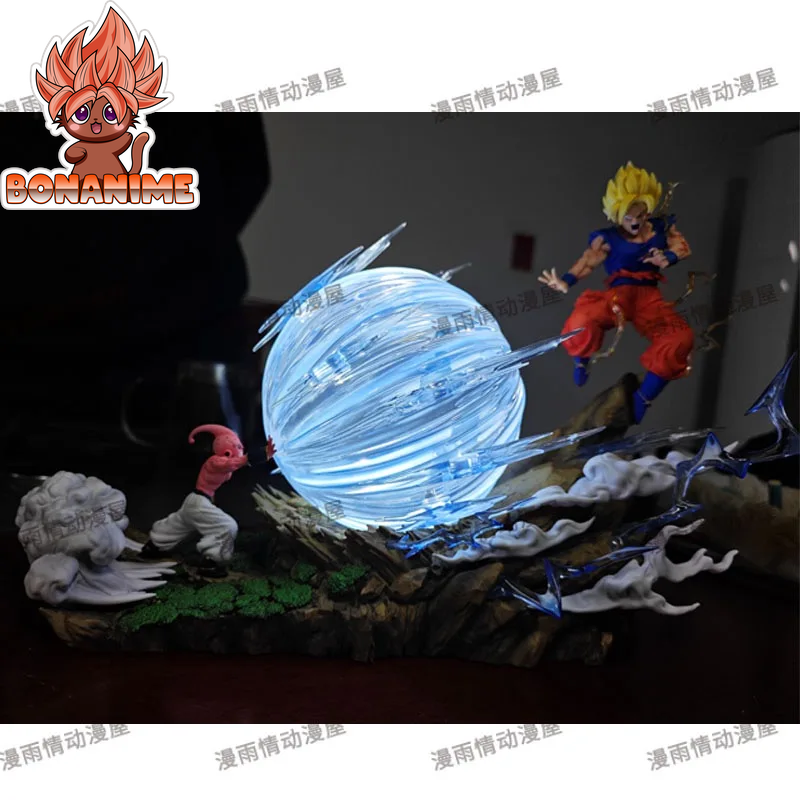 22cm Dragon Ball Z Majin Buu vs Son Goku Figurine - PVC Collectible Model for Children and Gifts