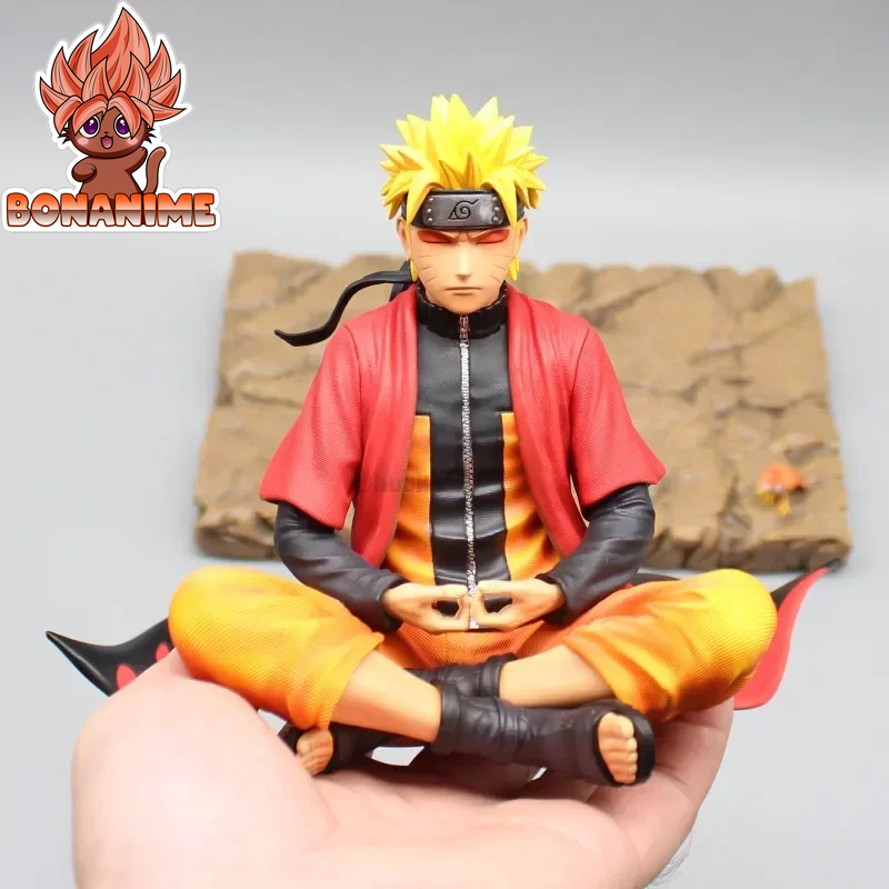 "Uzumaki Naruto Anime Figure - 16cm Meditation Posture Statue for Screen Decor and Collectible Gift"