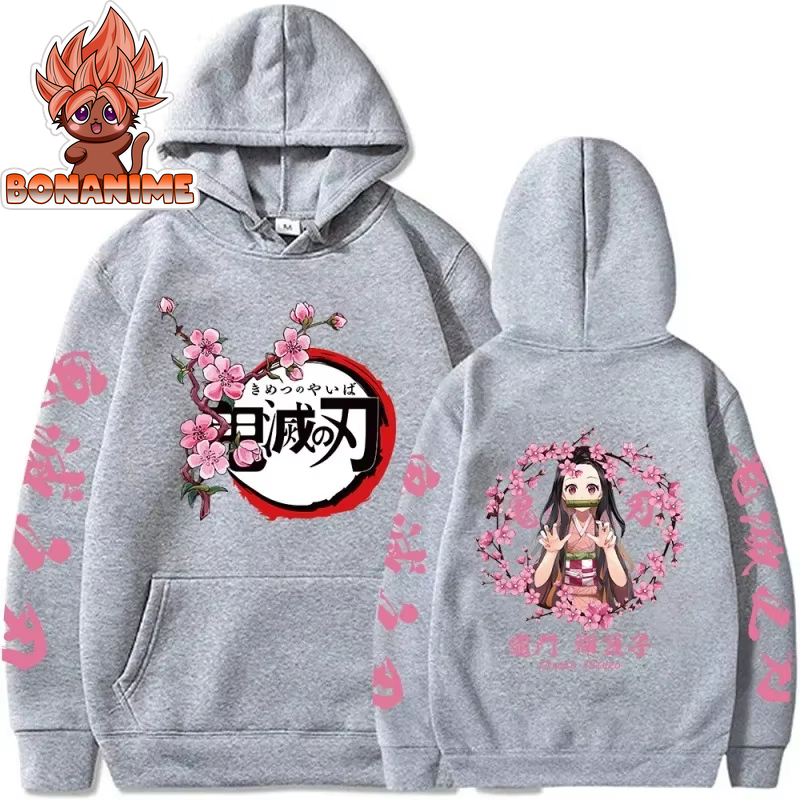 Kamado Nezuko Graphic Hoodie - Women's Casual Streetwear Pullover Sweatshirt