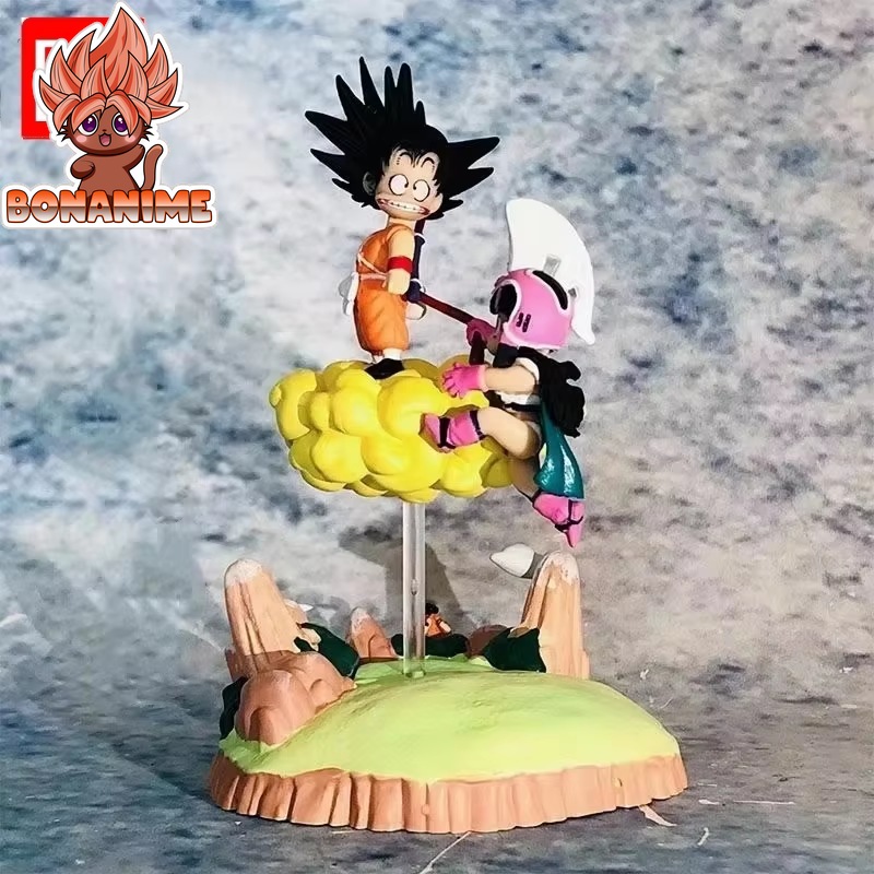 Dragon Ball Z Sun Goku and Chichi Anime Figure with Somersault Cloud Model - Collectible Action Figurine for Kids and Gifts