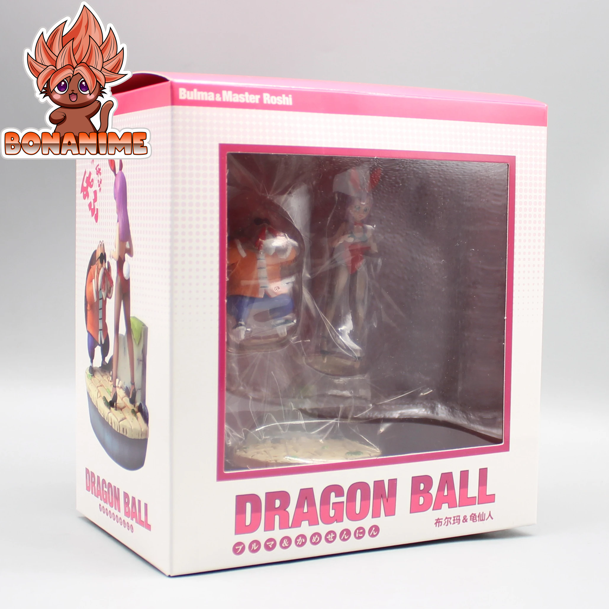 Dragon Ball Z Master Roshi & Bulma Action Figure Set - 4" Anime Collectible Figurines and Model Ornaments