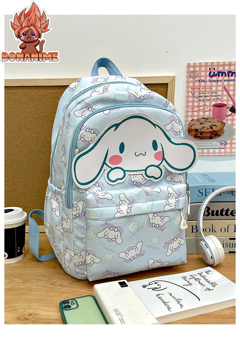 "Sanrio Large Capacity Backpack for Students - Kuromi, Cinnamoroll, and My Melody Designs for Girls"